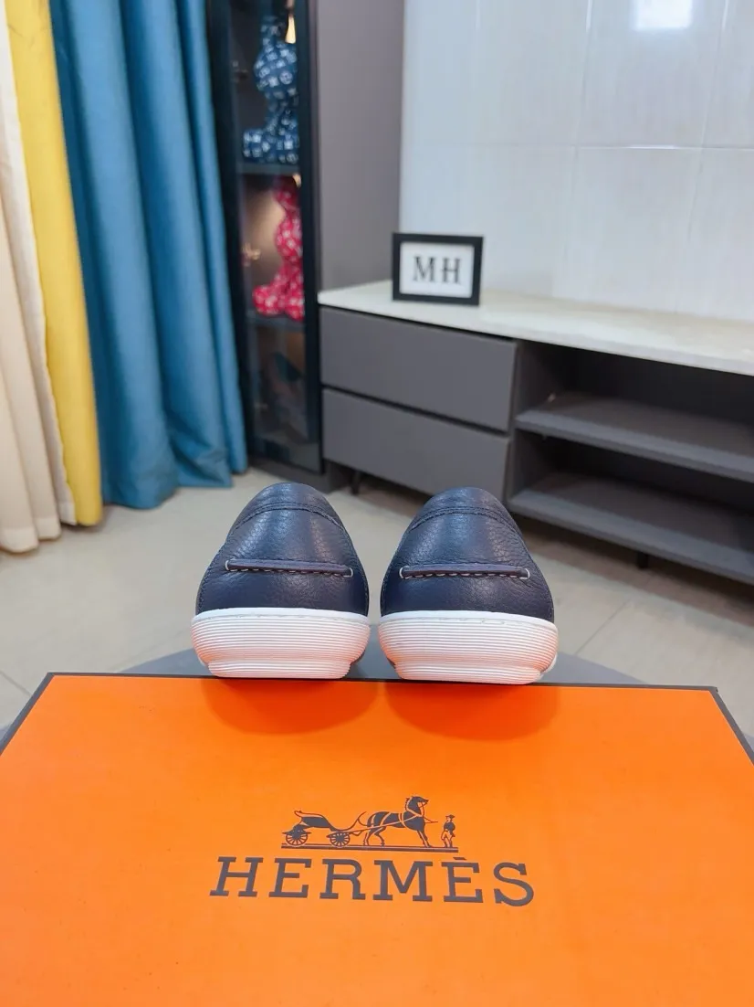 Men's shoes 💰458🌹🌹Niuli "HERMES" Hermès business leather shoes, original factory configuration, original imported cowhide upper + luxury hardware logo + fully imported original customized cowhide lining, sole: rubber wear-resistant outsole, difficult craftsmanship, original factory follow-up goods, 🔍🔍high quality code number: 38-44 45 can be customized